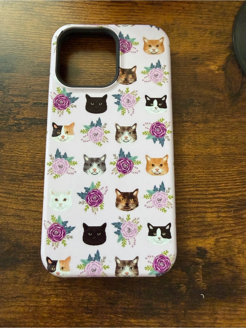 REDBUBBLE Cute Cat Floral iPhone 15 pro max Case